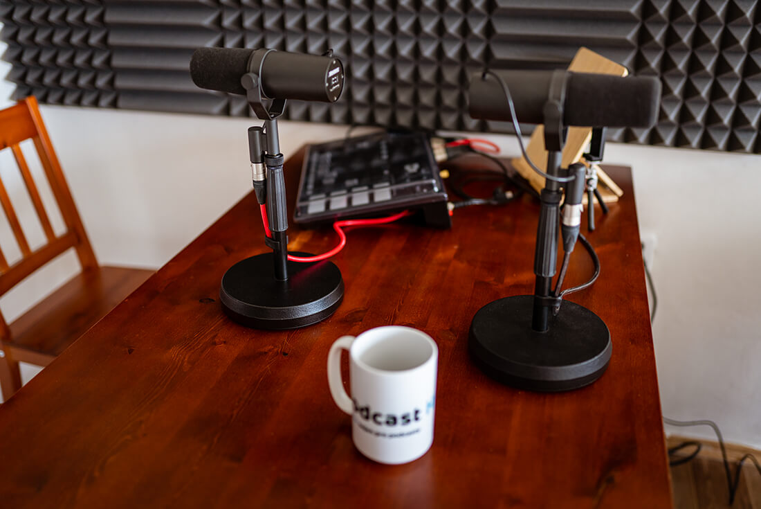 podcast hub opava mikrofony